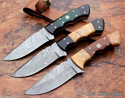 Premium Full Tang Handmade Damascus Skinning Knives - Korvel