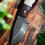 Premium Damascus Steel Hunting Knife – 7.5 Inch Drop Point Blade with Elegant Bone and Rosewood Handle - Korvel
