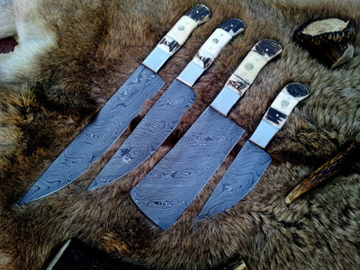 Premium Handmade Damascus Steel Kitchen Knife Set - Korvel