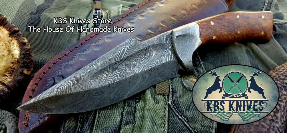 Premium Custom Damascus Steel Hunting and Skinning Knife - Korvel