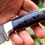 Premium Custom Damascus Bushcraft Skinner Knife with Micarta Handle - Korvel