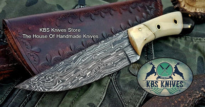 Artisan Crafted Damascus Steel Hunting Knife - Korvel