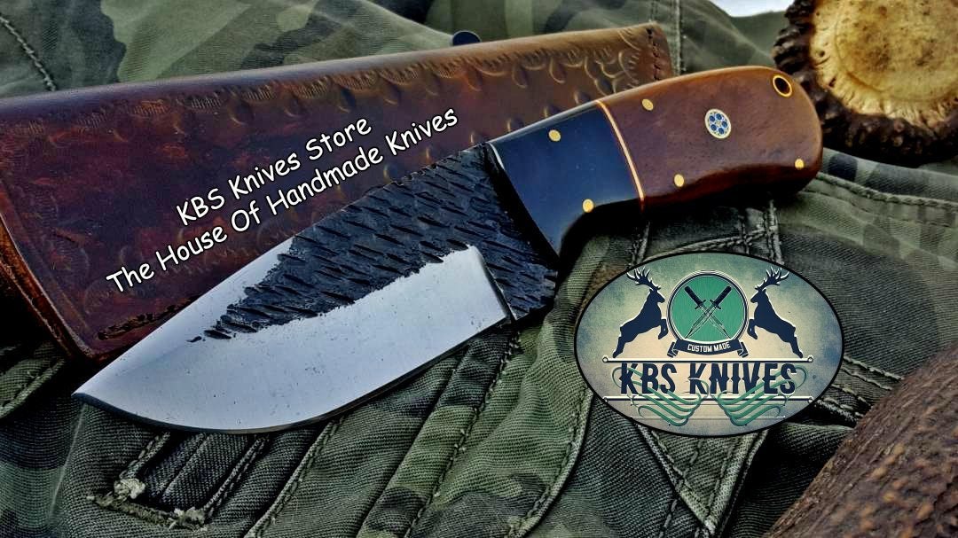 Artisan Crafted 1095 Hammered Steel Skinner Knife - Korvel