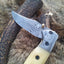 Premium Damascus Steel Folding Pocket Knife with Elegant Bone Handle – BoneCraft Edition - Korvel