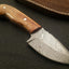 Artisan Damascus Skinning Knife with Olive Wood Grip - Korvel