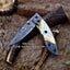 Artisan Crafted Damascus Steel Folding Knife - Korvel