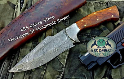 Premium Custom Damascus Steel Hunting and Skinning Knife - Korvel