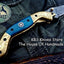 Exquisite Custom Damascus Steel Folding Knife with Bone Handle - Korvel
