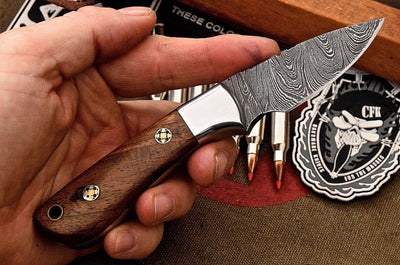 Premium Custom Damascus Steel Hunting and Camping Knife - Korvel