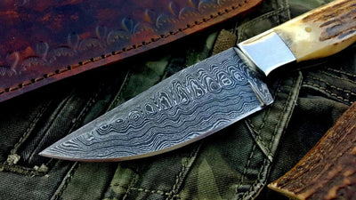Artisan Crafted Damascus Steel EDC Skinning Knife - Korvel