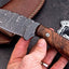 Exquisite Handmade Damascus Steel Hunting Knife with Black Walnut Burl Handle - Korvel