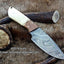 Artisan Lamb Skinner Knife – Premium Damascus Steel with Elegant Bone & Rosewood Handle - Korvel