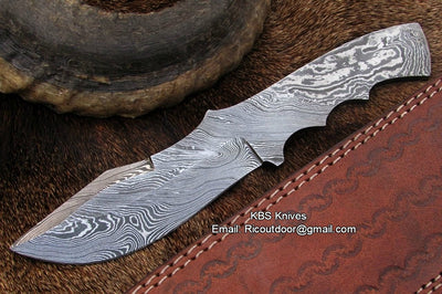 Premium Damascus Skinner Knife Blank Blade - Korvel