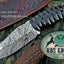 Premium Custom Firestorm Damascus Steel Hunting Knife - Korvel