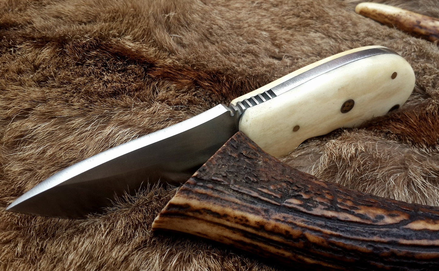 Premium D2 Steel Deer Skinning Knife – 6.5 Inch Compact Design with Bone Grip - Korvel