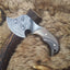 Premium Damascus Mini Skinning Axe - Handcrafted Precision - Korvel