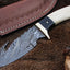 Premium Hunter's Guthook Knife - Handcrafted Damascus Steel with Exotic Handle - Korvel