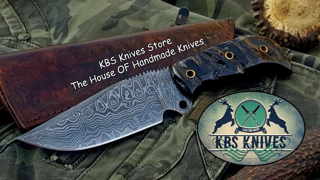 Premium Custom Damascus Steel Hunting and Skinning Knife - Korvel