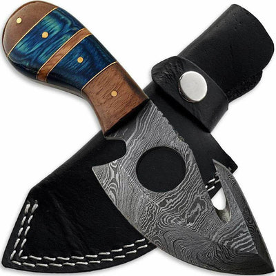 Premium Custom Damascus Steel Guthook Skinner Knife - Korvel