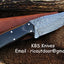 Premium 8-Inch Damascus Steel Hunting Knife with Buffalo Horn Grip | KBS Knives - Korvel