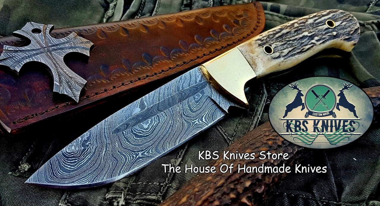 Premium Custom Damascus Steel Hunting and Skinning Knife - Korvel