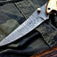 Exquisite Custom Damascus Steel Folding Knife with Bone Handle - Korvel