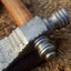 Custom Viking Tomahawk Axe - Damascus Steel with Rosewood Handle & Leather Sheath - Korvel