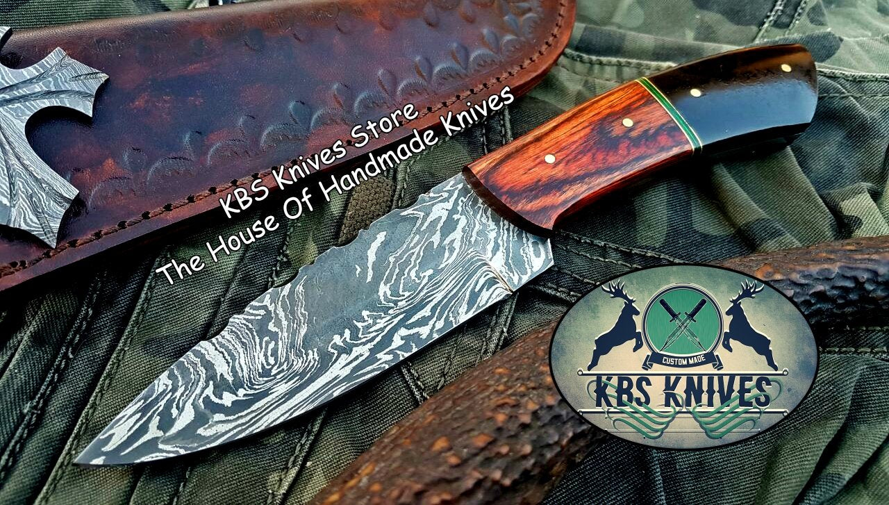 Premium Custom Damascus Steel Hunting and Skinning Knife - Korvel