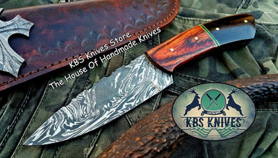 Premium Custom Damascus Steel Hunting and Skinning Knife - Korvel