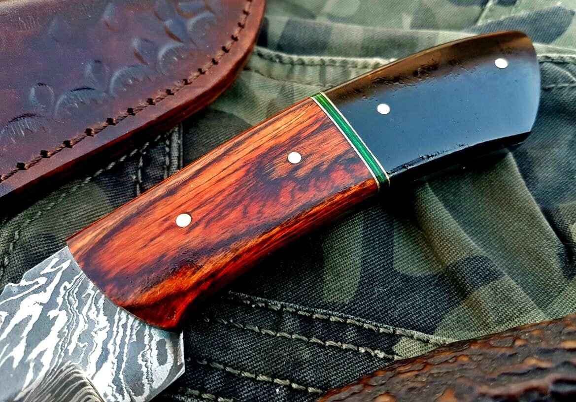 Premium Custom Damascus Steel Hunting and Skinning Knife - Korvel