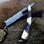 Heritage Straight Razor with Damascus Steel Blade and Elegant Handle - Includes Premium Leather Case - Exclusive to KBS Knives Store - Korvel