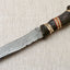 Artisan Crafted Damascus Steel Hunting Knife with Leather Sheath - Korvel
