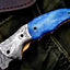 Exquisite Custom Damascus Steel Folding Pocket Knife - Korvel