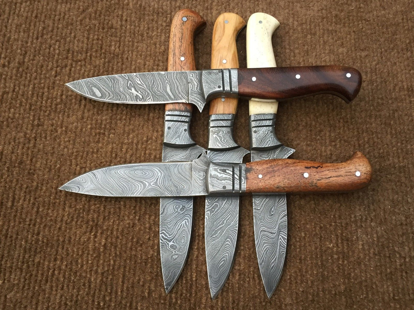 Exquisite Handmade Damascus Steel Steak Knife Set - Korvel