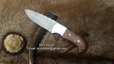 Ridgeback Hunter Custom Damascus Steel Knife - Ultimate Outdoor Companion - Korvel