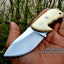 Premium Custom D2 Steel EDC Skinner Knife with Camel Bone Handle - Korvel