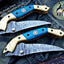 Exquisite Custom Damascus Steel Folding Pocket Knife - Korvel
