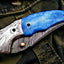 Exquisite Custom Damascus Steel Folding Pocket Knife - Korvel