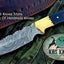 Premium Custom Handmade Damascus Steel Hunting Knife with Buffalo Horn Handle - Korvel