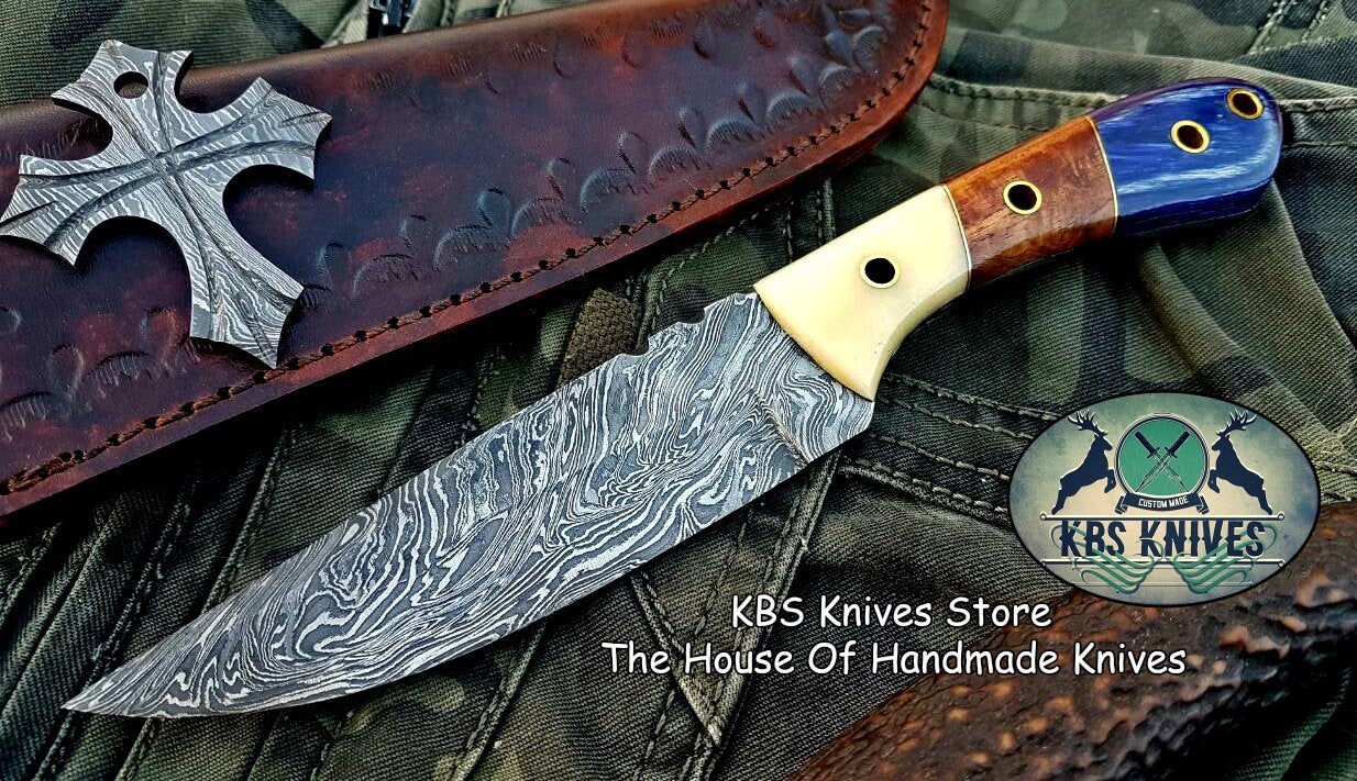Premium Custom Damascus Steel Hunting and Skinning Knife - Korvel