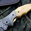 Artisan Crafted Damascus Steel Folding Pocket Knife - Korvel