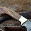 Premium Damascus Steel Hunting Knife - 9-Inch Custom Craftsmanship with Rosewood Handle - Korvel