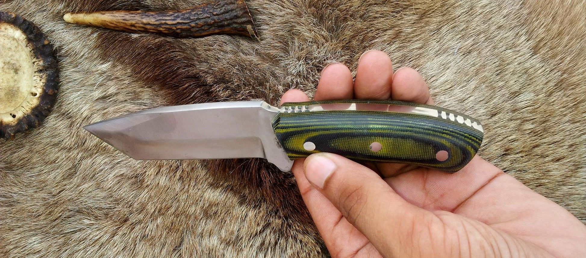 Premium D2 Steel Tanto Blade Knife for Outdoor Adventures - Korvel