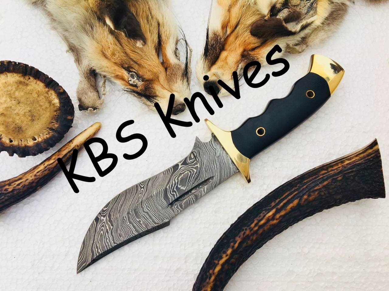 Premium Full Tang Handmade Damascus Steel Hunting Knife - Korvel