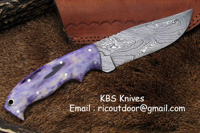 Artisan Crafted Damascus Steel Skinning Knife - Korvel