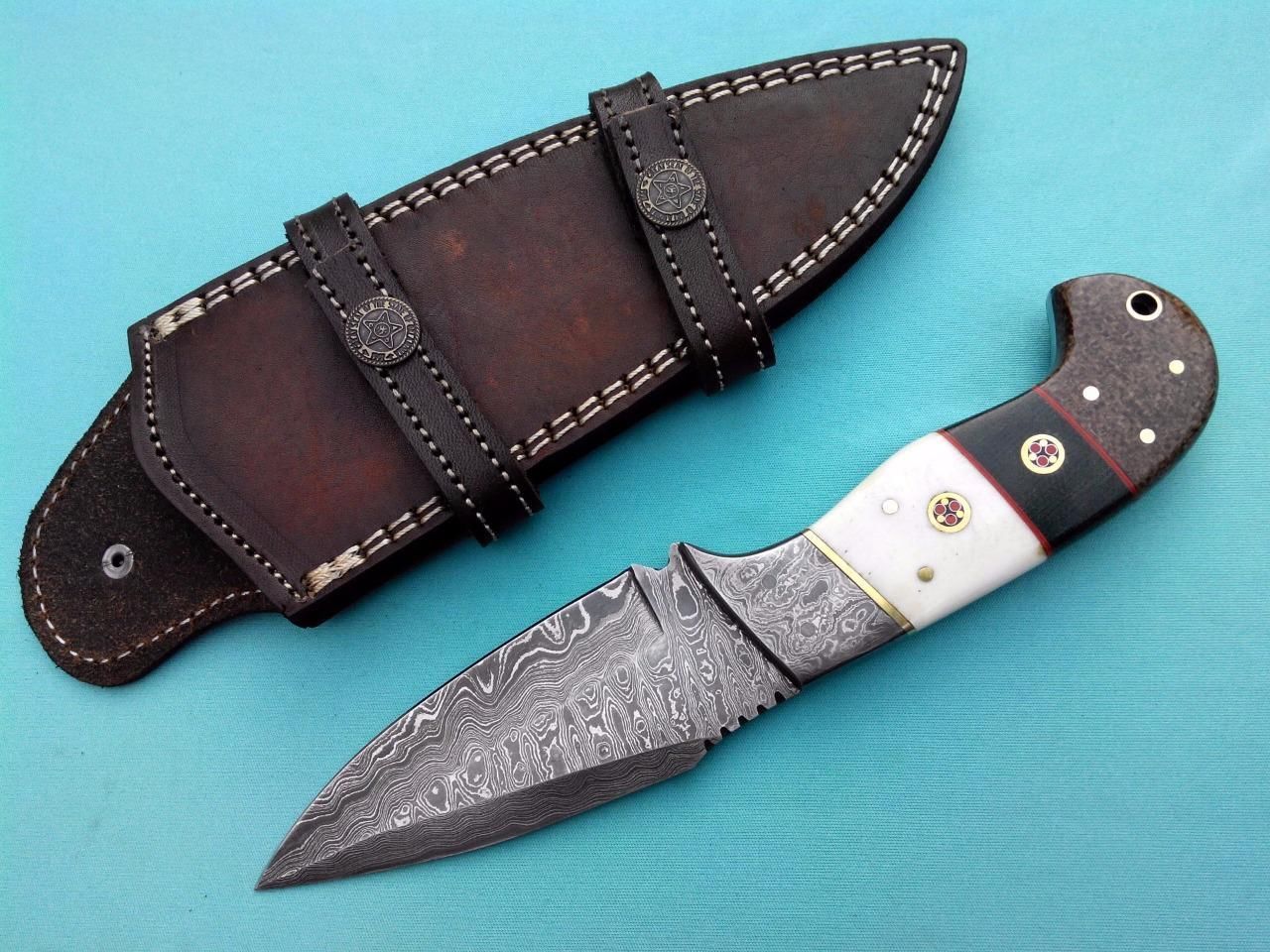 Premium Custom Damascus Steel Hunting Knife - Hunter's Edge by KBS Knives - Korvel