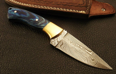 Premium Custom Damascus Steel Double-Edged Hunting Knife - Korvel