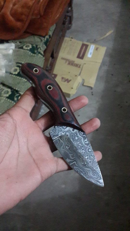Premium Damascus Raindrop Skinning Knife - Precision Crafted - Korvel