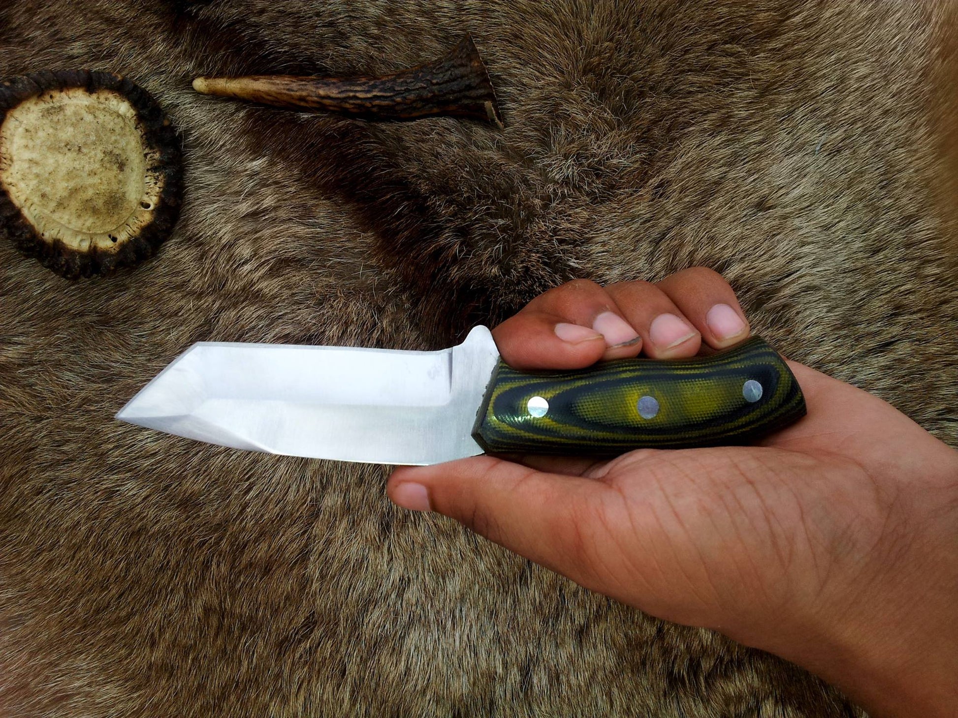 Premium D2 Steel Tanto Blade Knife for Outdoor Adventures - Korvel