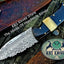 Artisan Crafted Raindrop Damascus Steel Skinning Knife - Korvel
